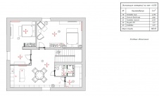 Планировка 3 этажа 3-х этажного дома для большой семьи в Подмосковье.