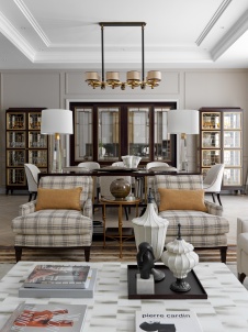 Фото интерьера гостиной дома в американском стиле