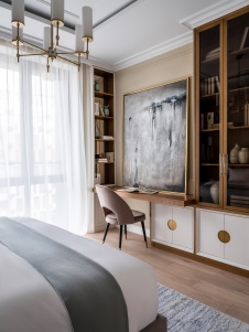 Фото интерьера спальни квартиры в стиле неоклассика