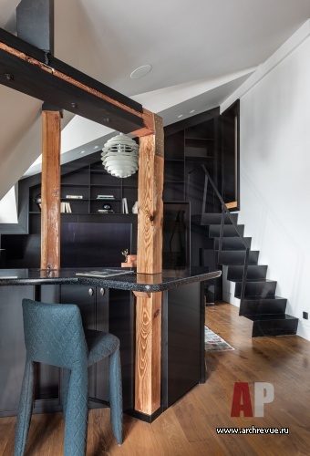 Фото интерьера зоны отдыха дома в нормандском стиле