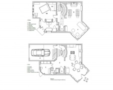 Планировка 1 и 2 этажа 4-х этажного дома в Подмосковье.