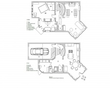 Планировка 1 и 2 этажа 4-х этажного дома в Подмосковье.