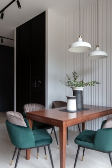 Фото интерьера столовой квартиры в стиле фьюжн