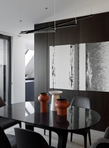 Фото интерьера столовой квартиры в стиле минимализм