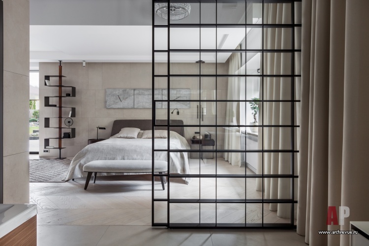 Фото интерьера спальни дома в стиле минимализм
