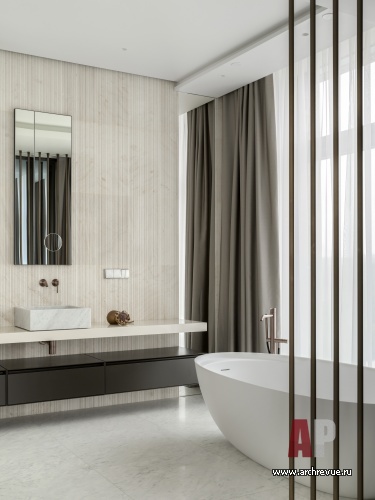 Фото интерьера ванной квартиры в стиле минимализм