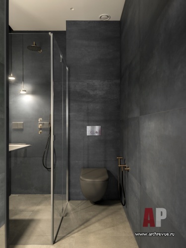 Фото интерьера гостевого санузла квартиры в стиле минимализм
