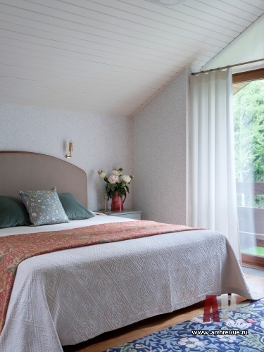 Фото интерьера спальни дома в стиле фьюжн