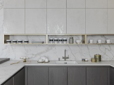 Фото интерьера кухни квартиры в стиле неоклассика