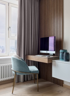 Фото интерьера кабинета квартиры в стиле неоклассика