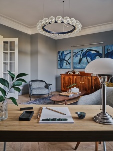 Фото интерьера гостиной квартиры в стиле фьюжн