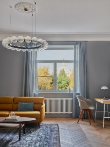 Фото интерьера гостиной квартиры в стиле фьюжн