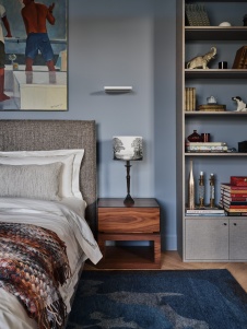 Фото интерьера спальни квартиры в стиле фьюжн