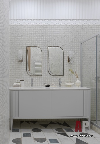 Фото интерьера санузла дома в средиземноморском стиле