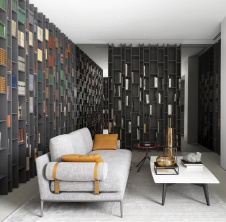 Фото интерьера библиотеки дома в стиле минимализм