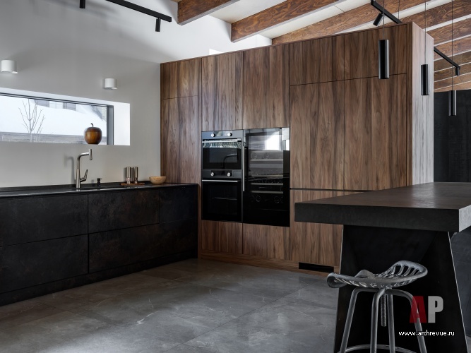 Фото интерьера кухни дома в стиле минимализм