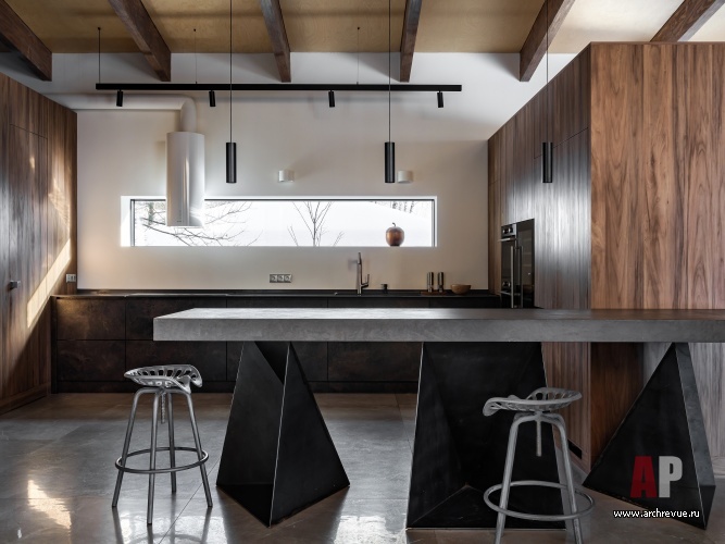 Фото интерьера кухни дома в стиле минимализм