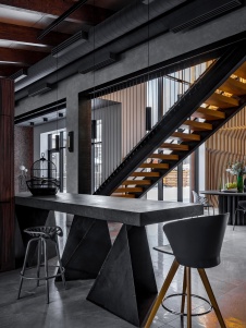 Фото интерьера кухни дома в стиле минимализм