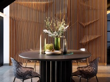 Фото интерьера столовой дома в стиле минимализм