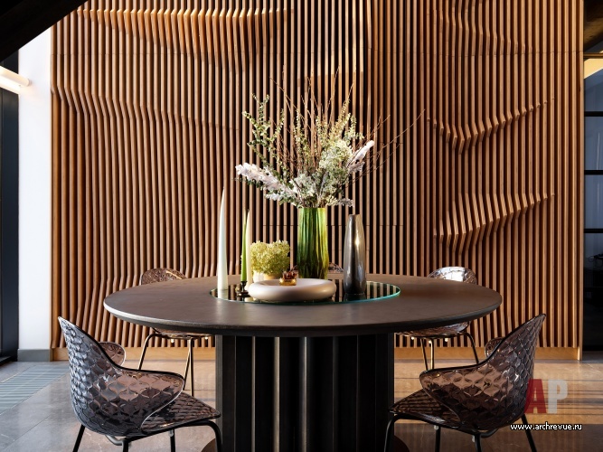 Фото интерьера столовой дома в стиле минимализм