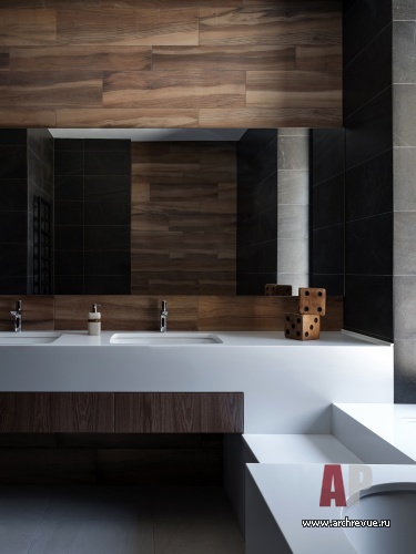 Фото интерьера гостевого санузла дома в стиле минимализм