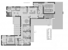План первого этажа двухэтажного дома в Подмосковье.