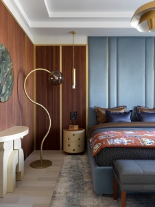 Фото интерьера спальни дома в стиле фьюжн