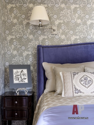 Фото интерьера спальни дома в английском стиле 