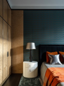 Фото интерьера спальни дома в стиле фьюжн 