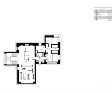 План третьего этажа трехэтажного дома в поселке Малаховка. Общая площадь: 752 кв. м.