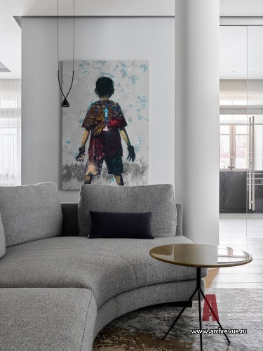 Фото интерьера гостиной квартиры в стиле минимализм