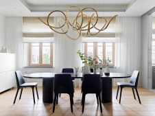 Фото интерьера столовой квартиры в стиле минимализм 