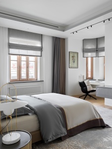 Фото интерьера спальни квартиры в стиле минимализм 