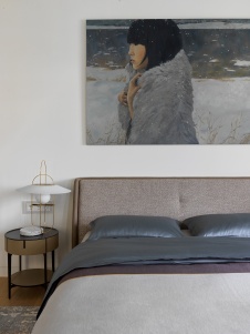 Фото интерьера спальни квартиры в стиле минимализм 