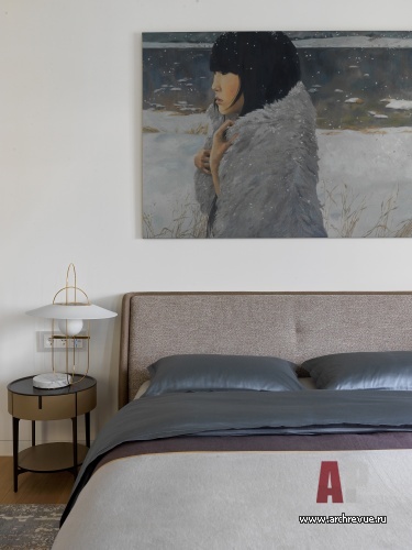 Фото интерьера спальни квартиры в стиле минимализм 