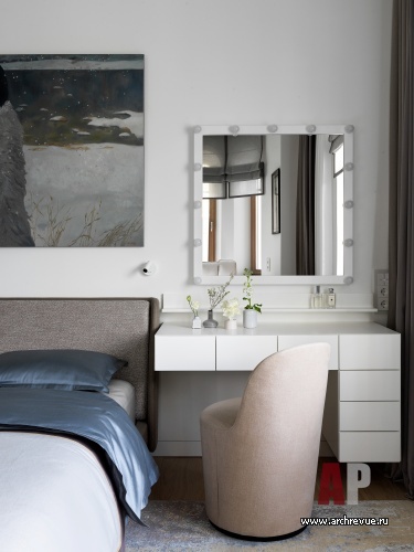 Фото интерьера будуара квартиры в стиле минимализм 