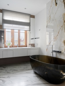 Фото интерьера ванной квартиры в стиле минимализм
