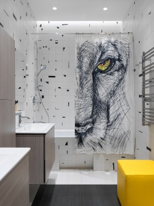 Фото интерьера санузла квартиры в стиле минимализм