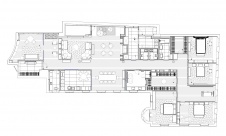 План большой семейной квартиры на Якиманской набережной. Общая площадь – 350 кв. м.