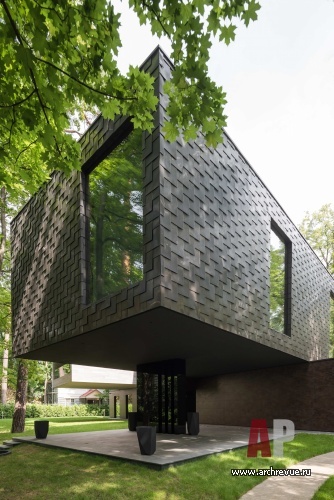 Фото фасада дома в стиле минимализм