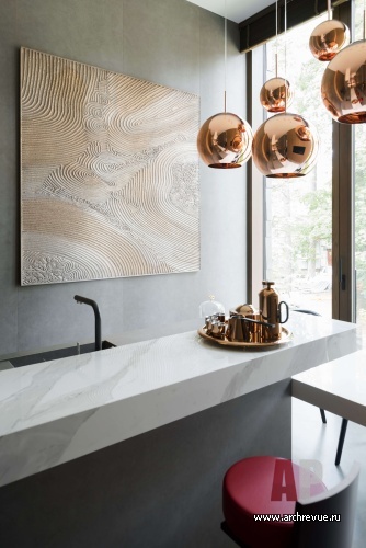 Фото интерьера кухни дома в стиле минимализм
