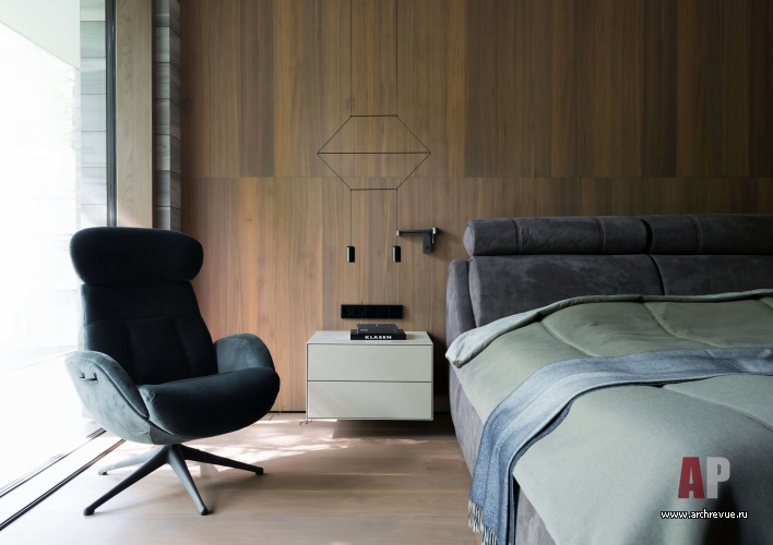 Фото интерьера спальни дома в стиле минимализм