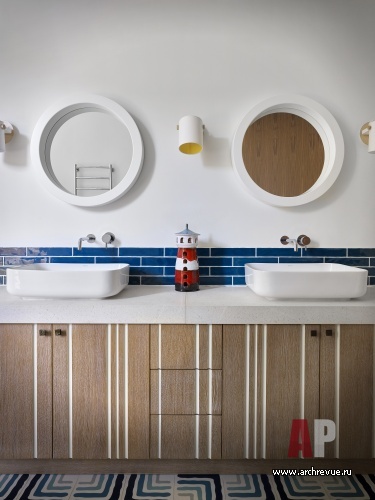 Фото интерьера санузла дома в средиземноморском стиле