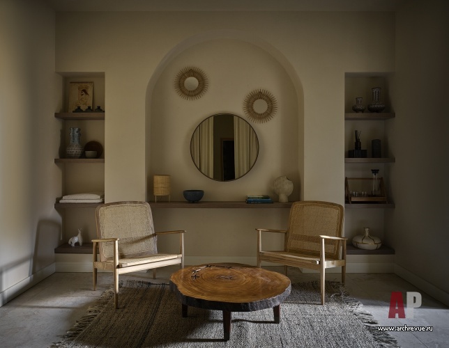 Фото интерьера зоны отдыха дома в средиземноморском стиле