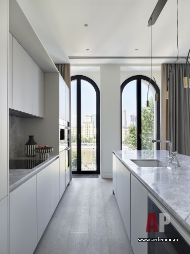 Фото интерьера кухни квартиры в стиле фьюжн 