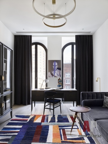 Фото интерьера кабинета квартиры в стиле фьюжн