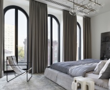 Фото интерьера спальни квартиры в стиле фьюжн