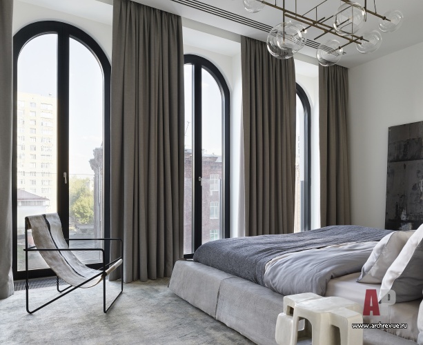 Фото интерьера спальни квартиры в стиле фьюжн
