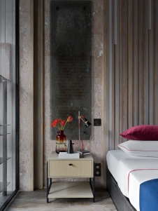 Фото интерьера спальни квартиры в стиле лофт 