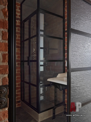 Фото интерьера санузла квартиры в стиле лофт